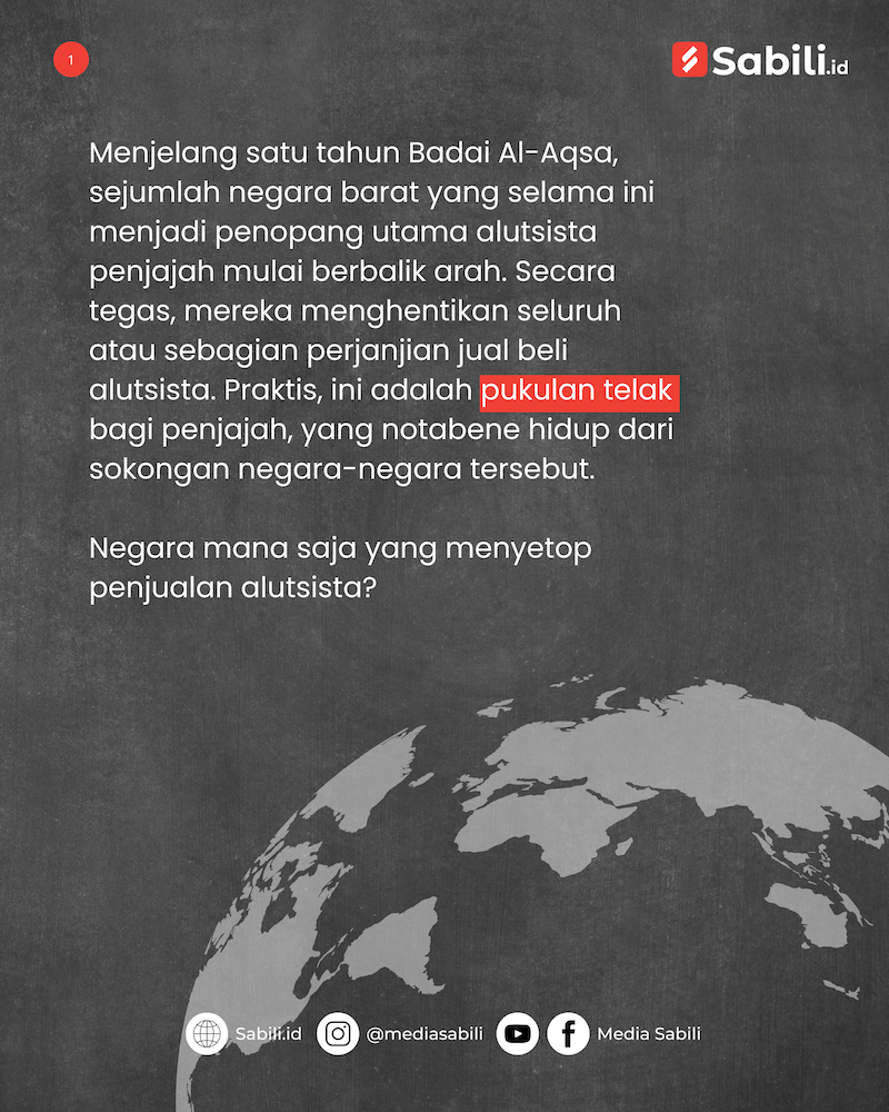 Deretan Negara yang Hentikan Penjualan Senjata Kepada Penjajah