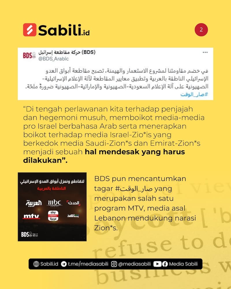 BDS ini Daftar Media Pro Penjajah - 2