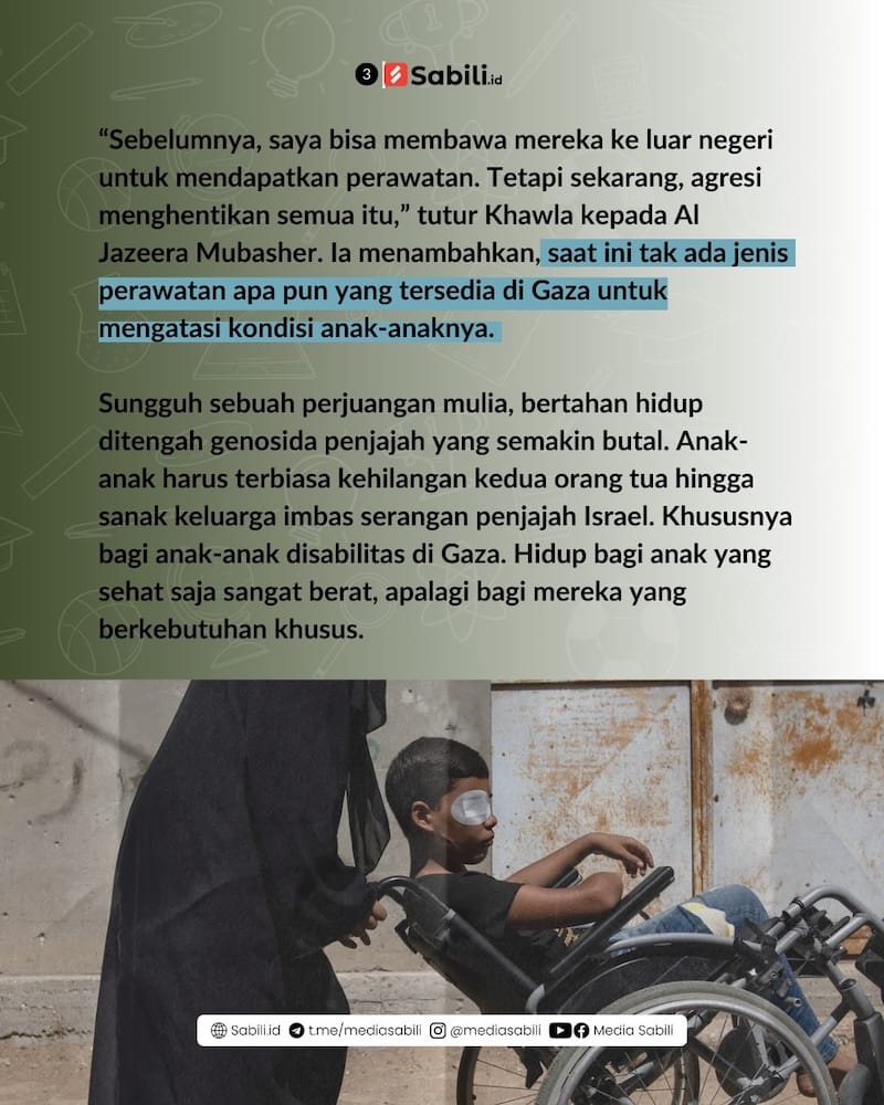 Hari Anak Dunia, Begini Perjuangan Anak Disabilitas di Gaza - 3