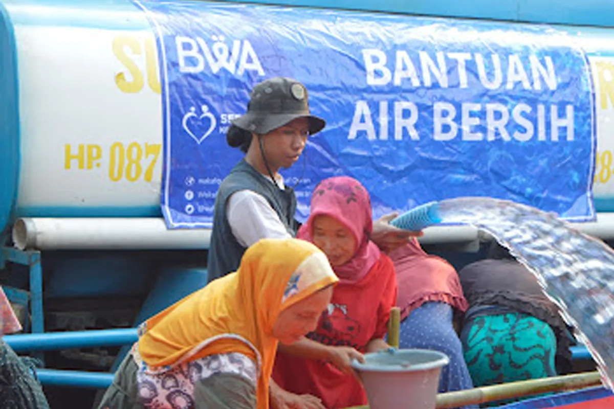 BWA Salurkan Air Bersih Tahap Kedua di Pandeglang Selatan