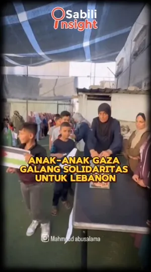Anak-anak Gaza Galang Solidaritas untuk Lebanon