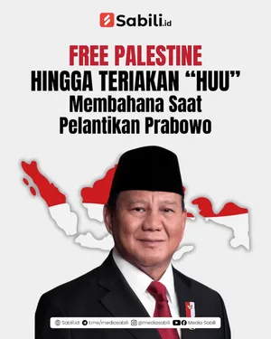 Free Palestine Hingga Teriakan "Huu" Mambahana Saat Pelantikan Prabowo