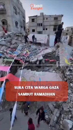 Suka Cita Warga Gaza Sambut Ramadhan