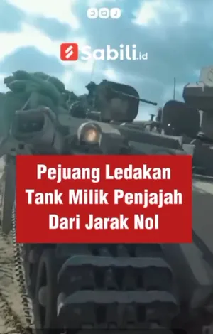 Pejuang Ledakan Tank Milik Penjajah Dari Jarak Nol