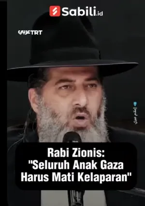 Keji !!! Rabi Zionis Ingin Anak-Anak Gaza Mati Kelaparan