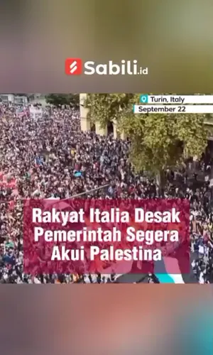 Rakyat Italia Desak Pemerintah Segera Akui Palestina
