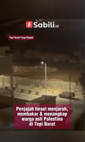 Penjajah Menjarah, Membakar & Menangkap Warga Asli Palestina di Tepi Barat
