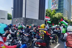 SPEED Ojol Gelar Aksi Solidaritas untuk Palestina