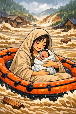 Persalinan di Tengah Banjir Bandang, Kisah Mencekam dari Tamiang