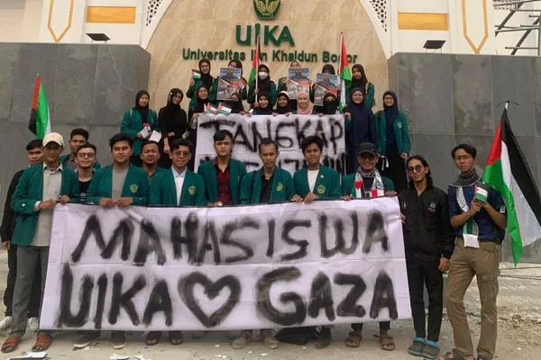 Mahasiswa Universitas Ibn Khaldun Bogor Gelar Aksi Bela Palestina