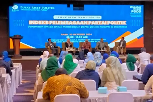 BRIN Nyatakan Indeks Pelembagaan Partai Politik Masih Rendah