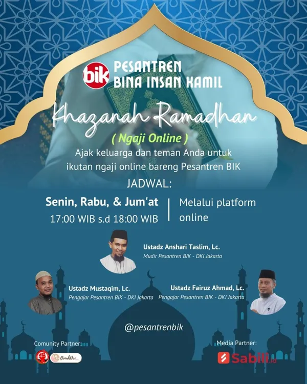 “Khazanah Ramadhan” – Semarakkan Ramadhan dengan Ilmu dan Ibadah