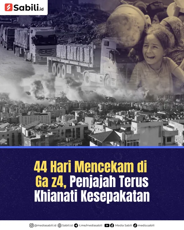 44 Hari Mencekam di Gaza, Penjajah Terus Khianati Kesepakatan