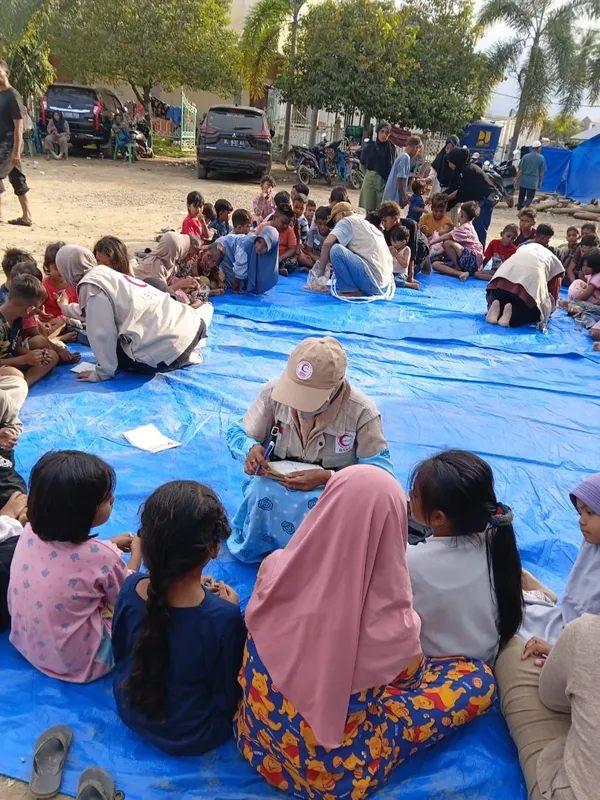 Ratusan Anak-Anak Terdampak Bencana Ikuti Trauma Healing di Meunasah Balek, Pidie Jaya