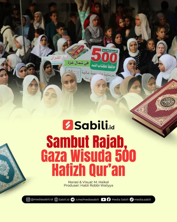 Sambut Rajab, Gaza Wisuda 500 Hafizh Qur'an