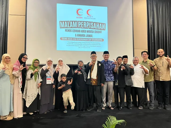 BSMI Gelar Malam Perpisahan Nenek Izdihar Abed Mousa Shabat dan Ananda Jamal